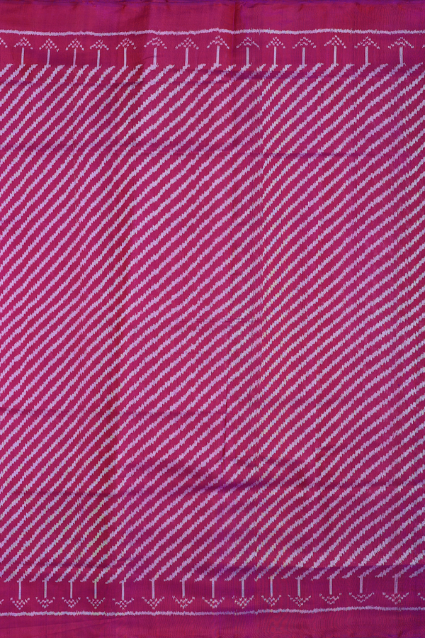 Patola Silk Saree In Berry Purple With Diagonal Design