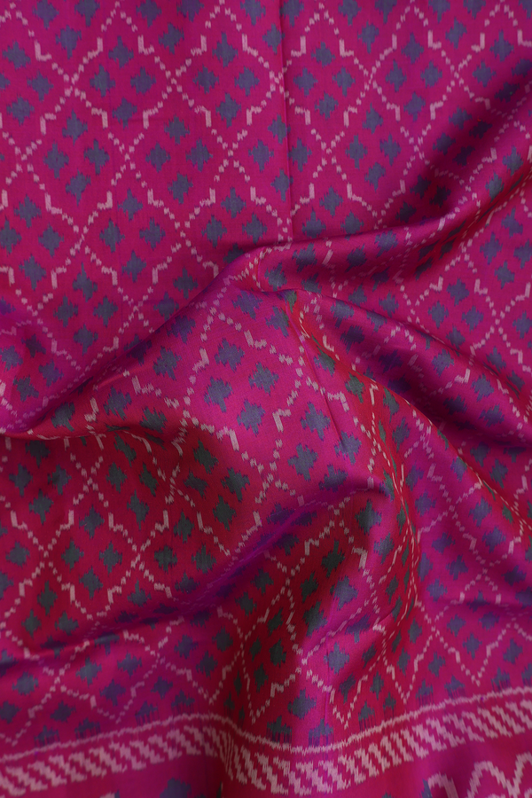 Patola Silk Saree In Berry Purple With Diamond Design
