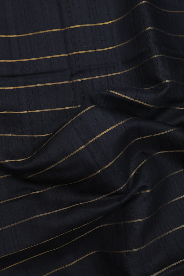 Patola Silk Saree In Black With Stripes Design