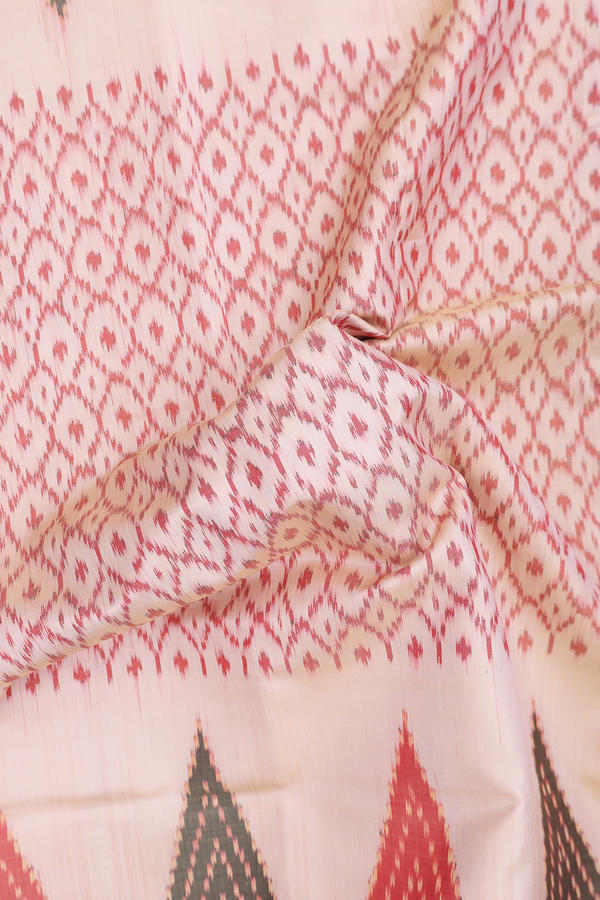 Patola Silk Saree In Brown With Printed Design