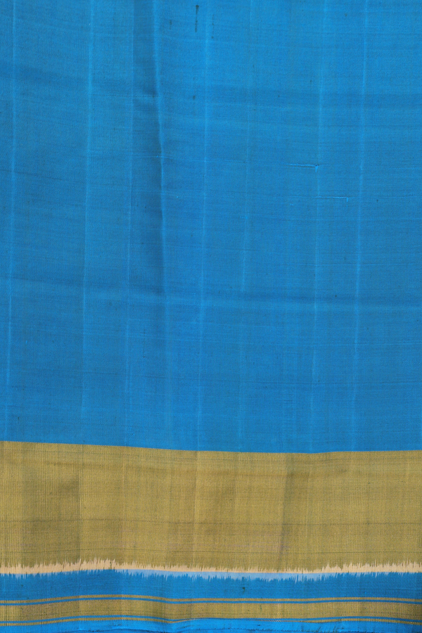 Patola Silk Saree In Cerulean Blue With Diamond Design