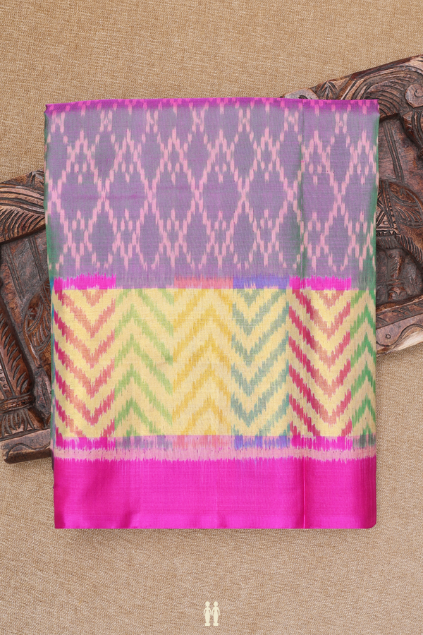 Patola Silk Saree In Dual Tone With Allover Design