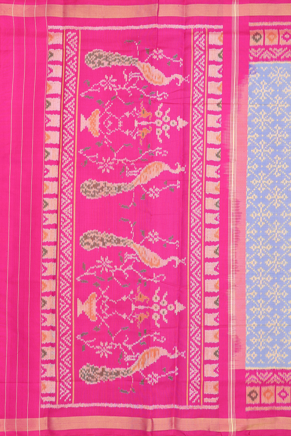 Patola Silk Saree In Dual Tone With Allover Design
