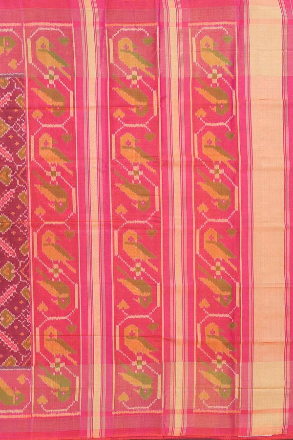 Patola Silk Saree In Dual Tone With Allover Design