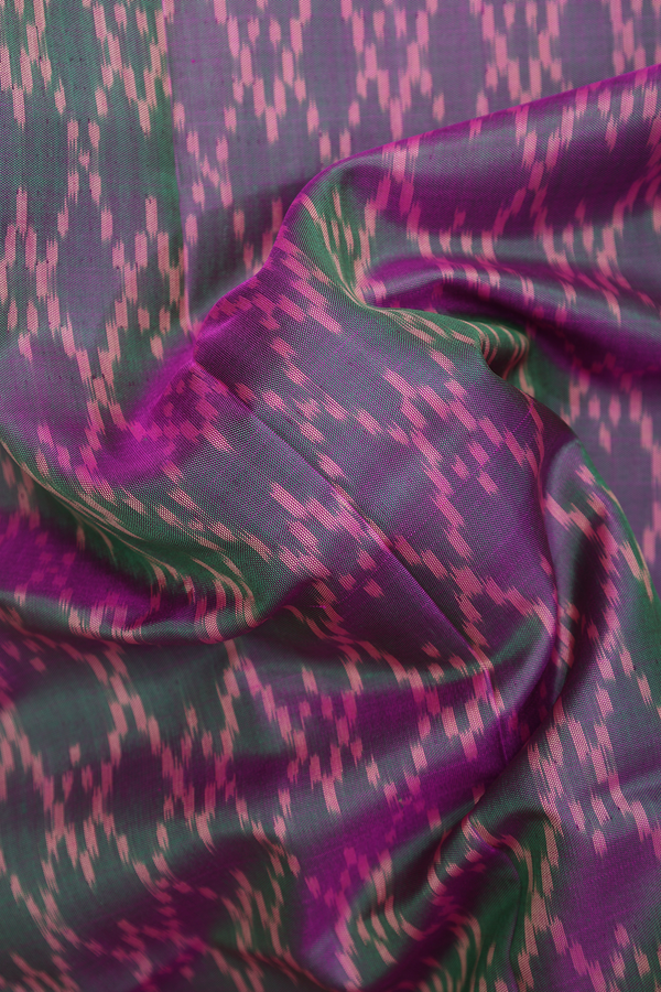 Patola Silk Saree In Dual Tone With Allover Design
