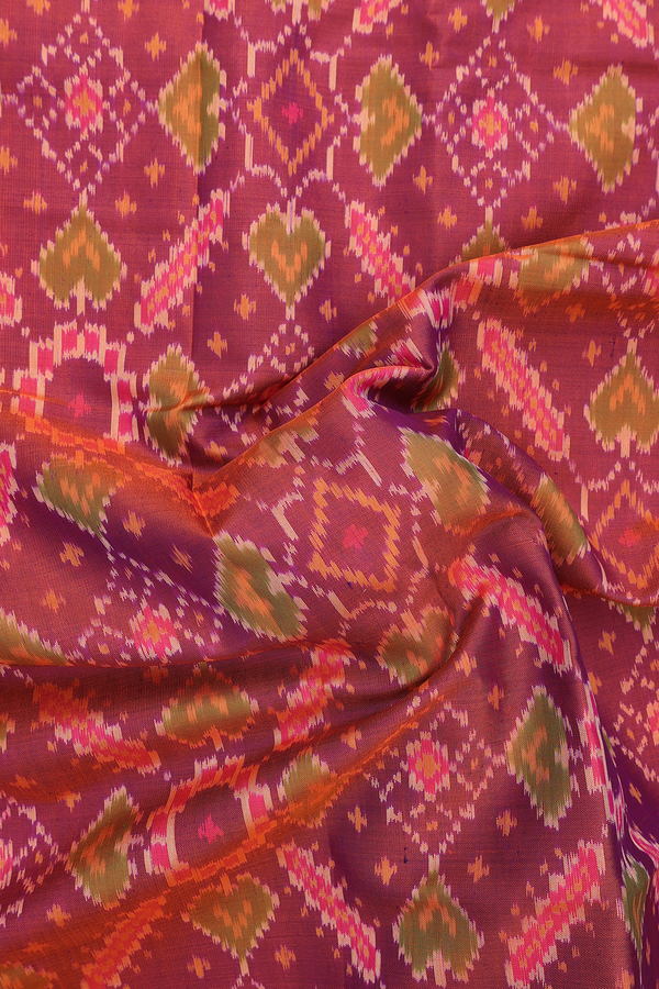 Patola Silk Saree In Dual Tone With Allover Design