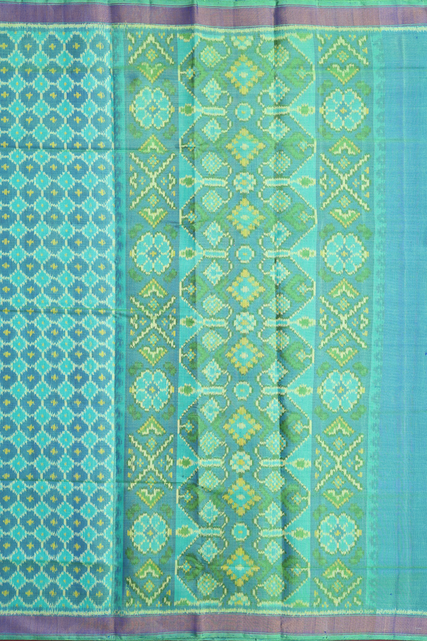 Patola Silk Saree In Dual Tone With Ogee Design