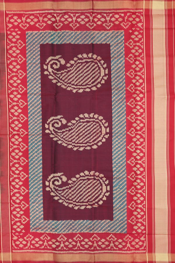 Patola Silk Saree In Green With Allover Design