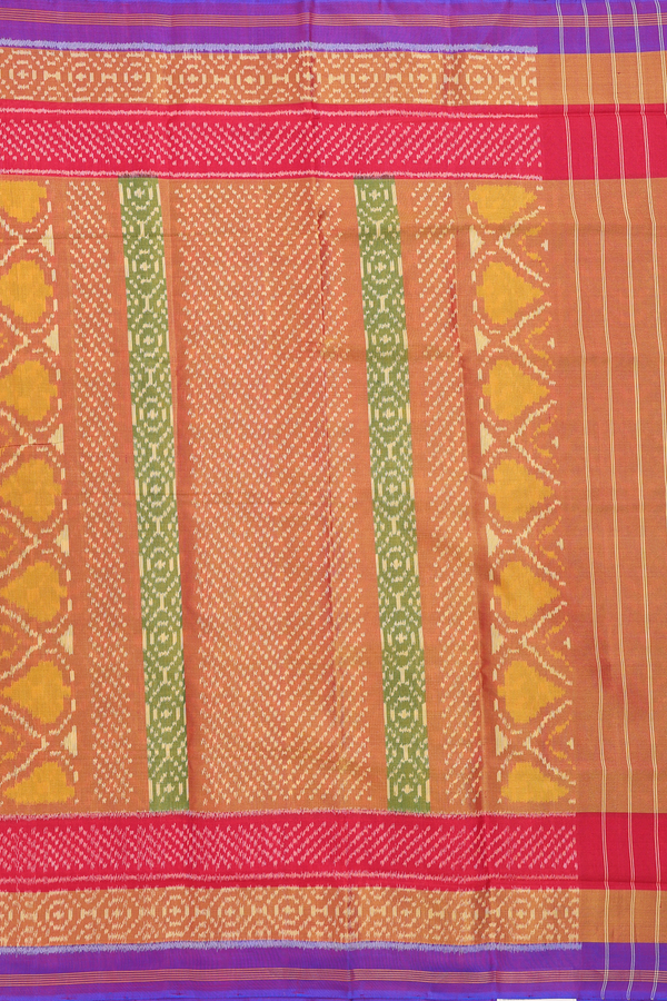 Patola Silk Saree In Green With Allover Design