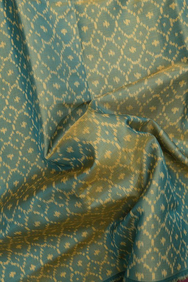 Patola Silk Saree In Green With Allover Design