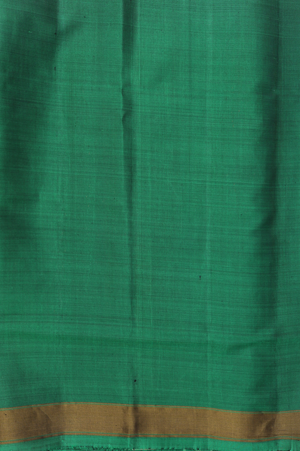 Patola Silk Saree In Green With Printed Buttis