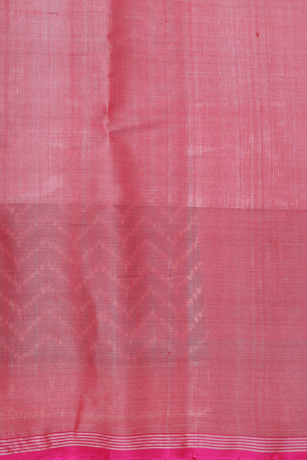 Patola Silk Saree In Grey With Chevron Design