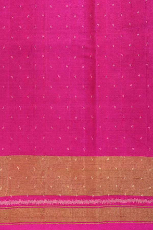 Patola Silk Saree In Magenta With Allover Design