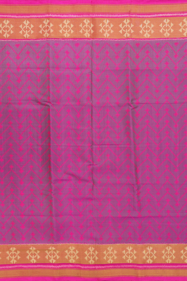 Patola Silk Saree In Magenta With Allover Design
