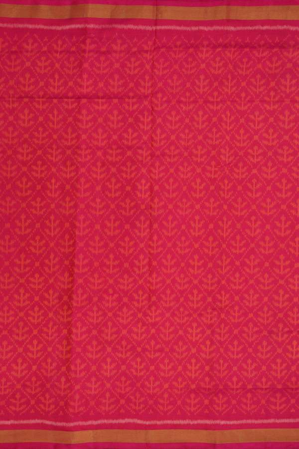 Patola Silk Saree In Magenta With Allover Printed Design
