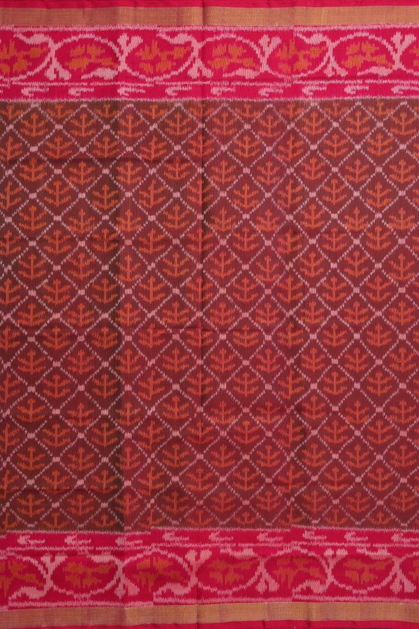 Patola Silk Saree In Manthulir With Diamond Design