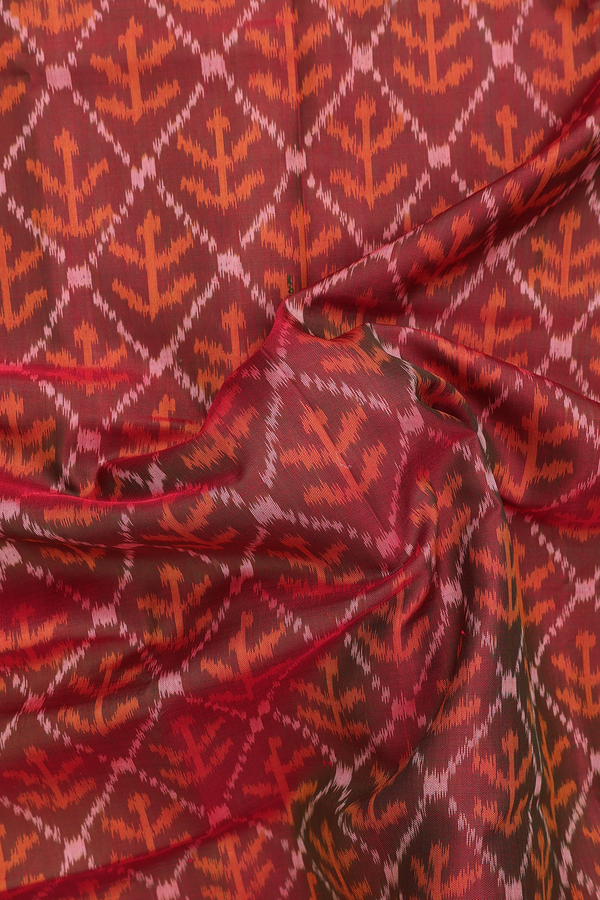 Patola Silk Saree In Manthulir With Diamond Design