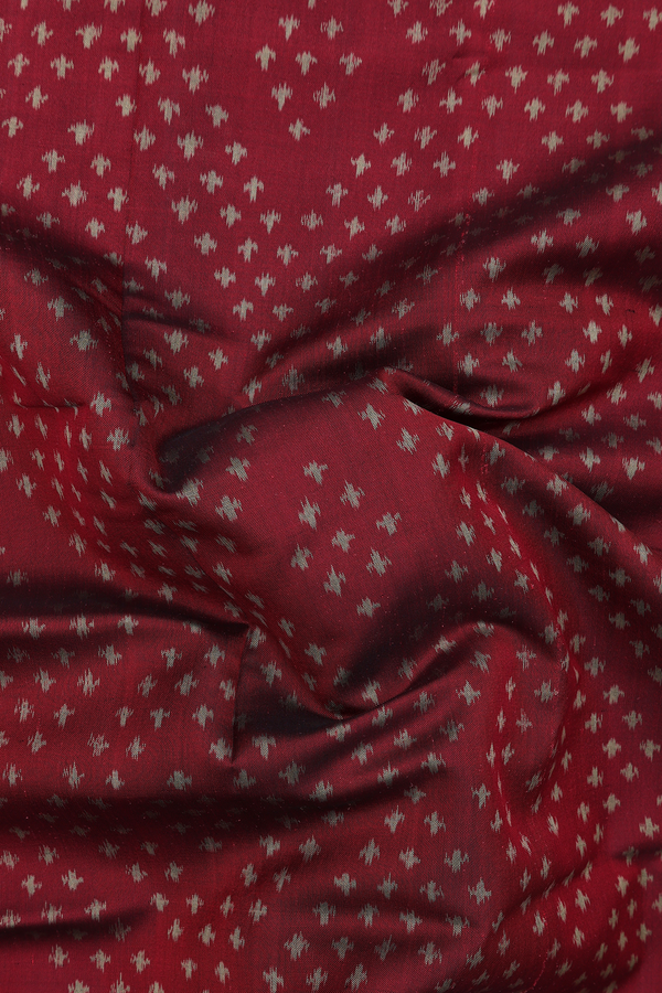 Patola Silk Saree In Maroon With Diamond Design