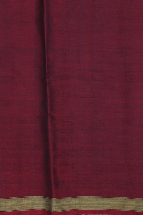 Patola Silk Saree In Maroon With Paisley Design