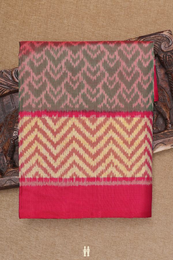 Patola Silk Saree In Multicolor With Allover Design
