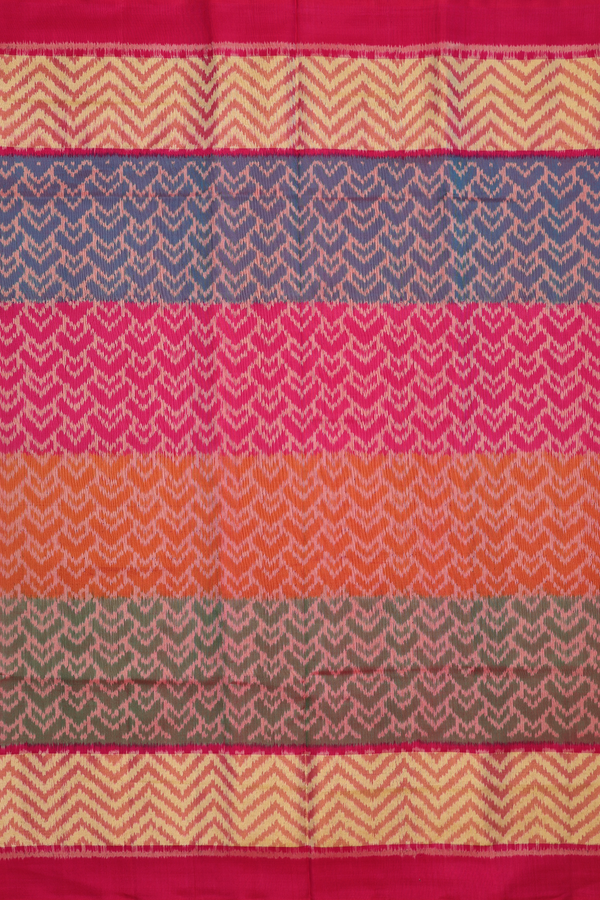 Patola Silk Saree In Multicolor With Allover Design