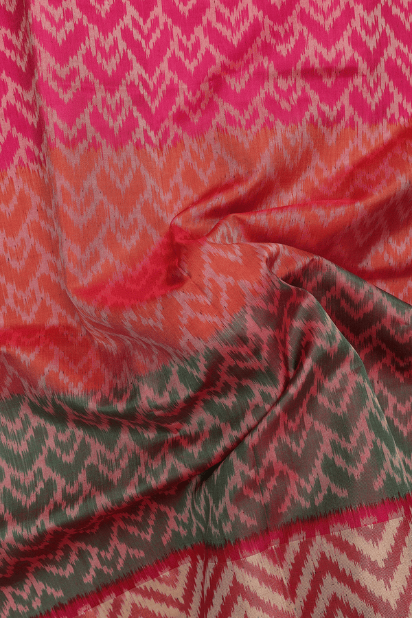 Patola Silk Saree In Multicolor With Allover Design