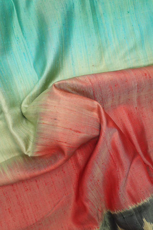 Patola Silk Saree In Multicolor With Contrast Border