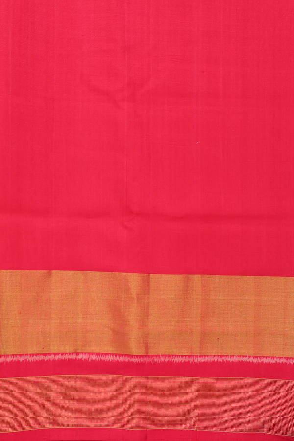 Patola Silk Saree In Orange With Diamond Design