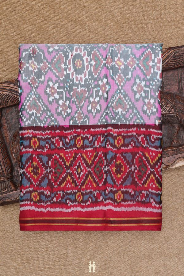 Patola Silk Saree In Pink With Allover Design