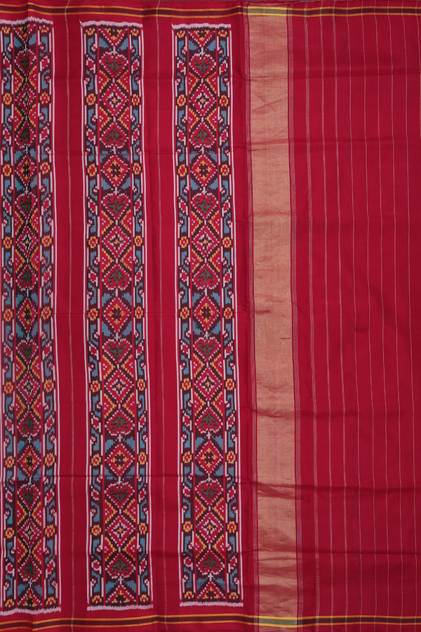Patola Silk Saree In Pink With Allover Design