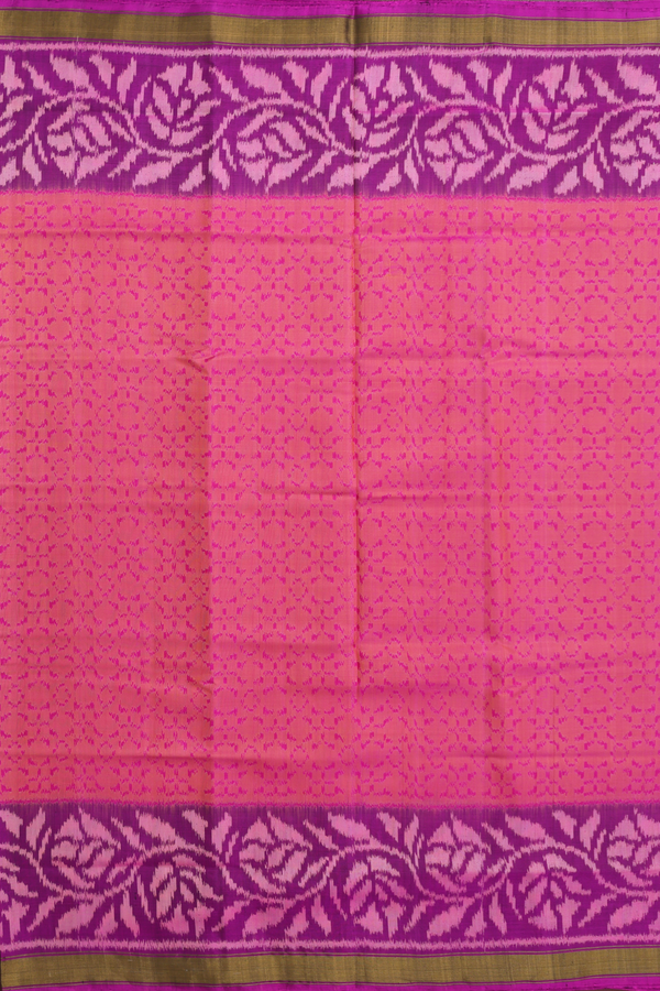 Patola Silk Saree In Pink With Allover Design
