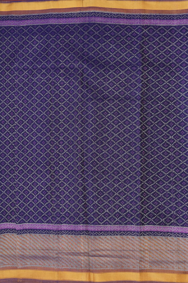 Patola Silk Saree In Purple With Diamond Design