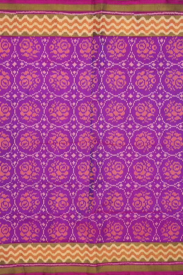 Patola Silk Saree In Purple With Printed Design