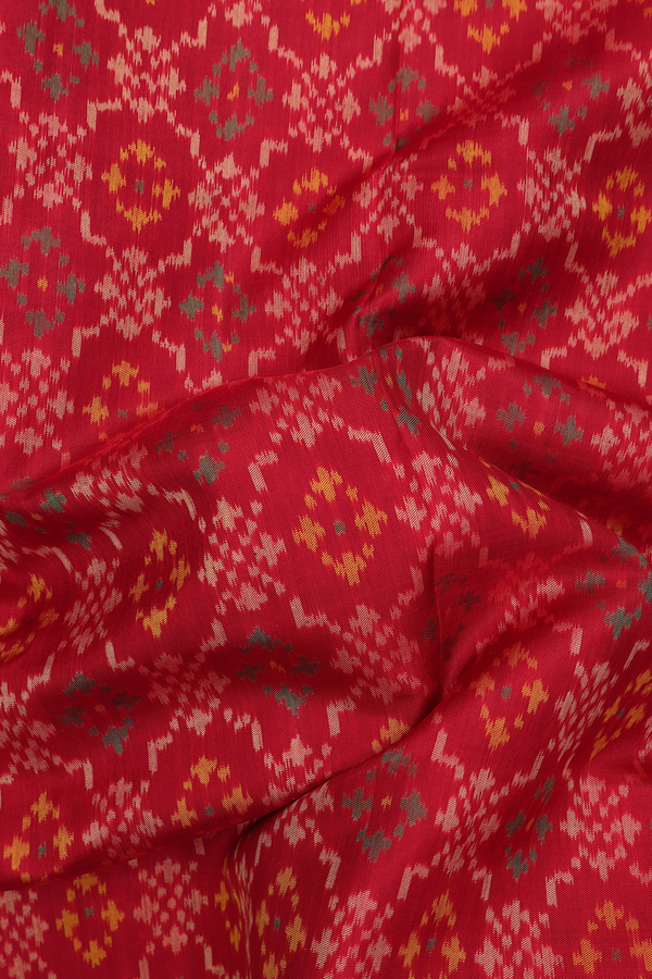 Patola Silk Saree In Red With Allover Design