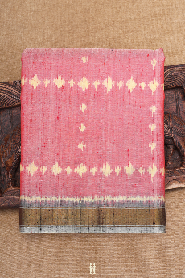 Patola Silk Saree In Red With Checks Design
