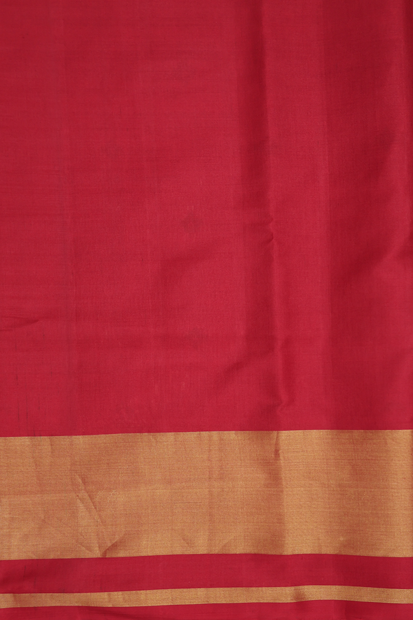Patola Silk Saree In Ruby Red With Diamond Design