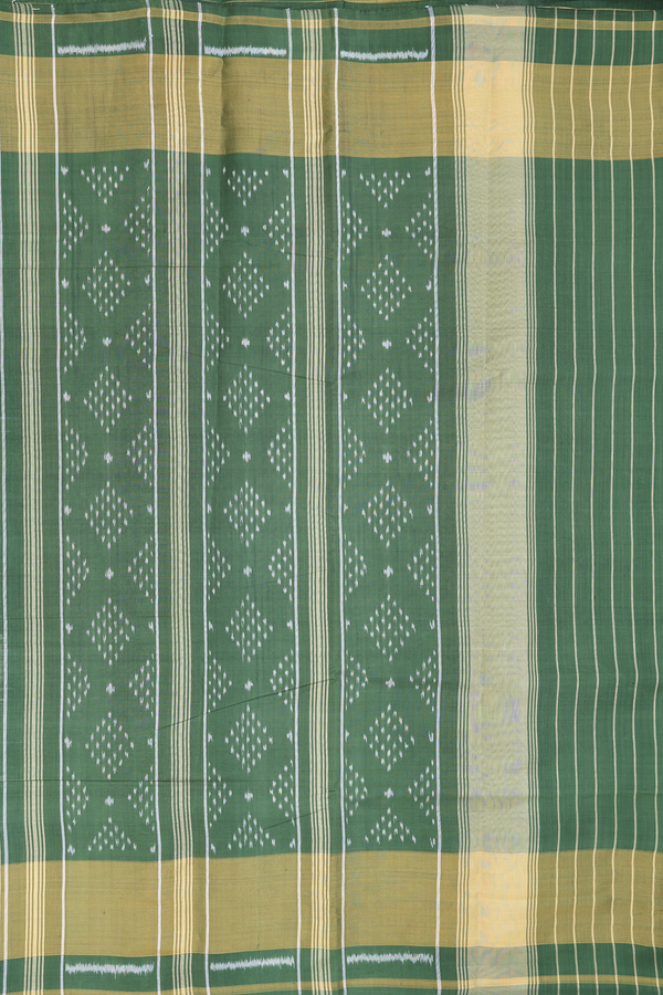 Patola Silk Saree In Sage Green With Printed Design