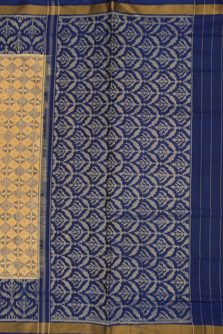 Patola Silk Saree In Yellowish Beige With Allover Design
