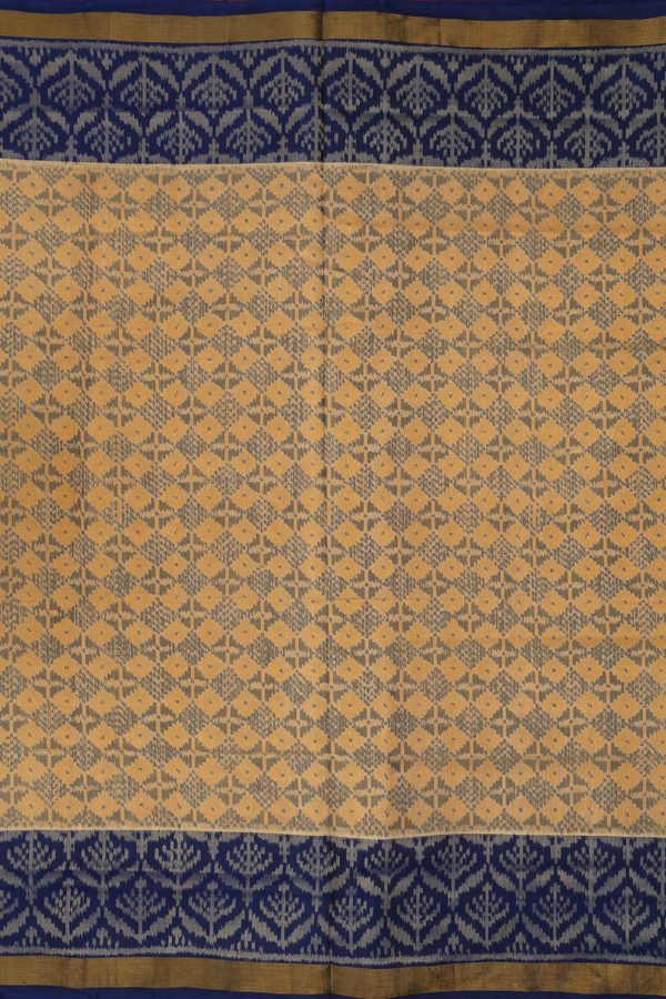 Patola Silk Saree In Yellowish Beige With Allover Design