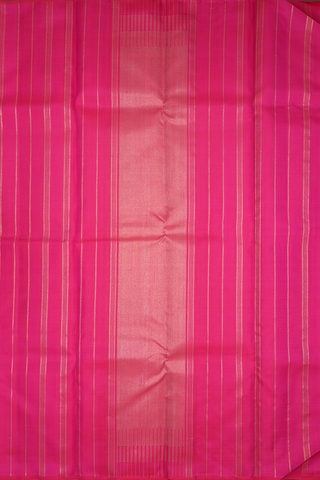 Peacock And Floral Buttas Royal Purple Kanchipuram Silk Saree