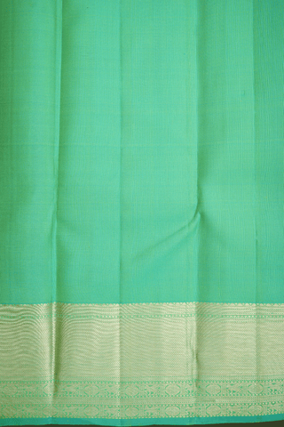 Peacock And Floral Buttis Lime Green Kanchipuram Silk Saree