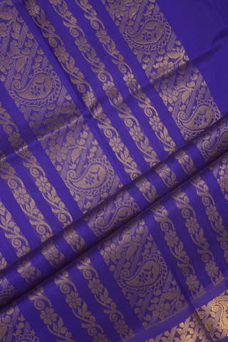 Peacock And Floral Design Mint Green Silk Cotton Saree