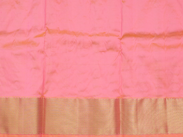 Peacock Buttas Pink Kanchipuram Pavadai Sattai Material