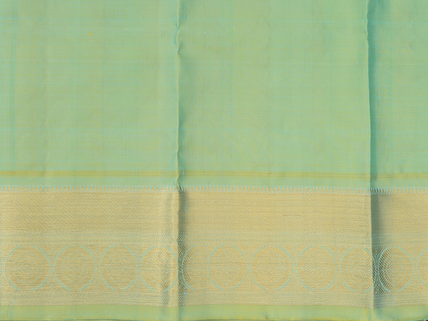 Peacock Buttas Sky Blue Kanchipuram Pavadai Sattai Material