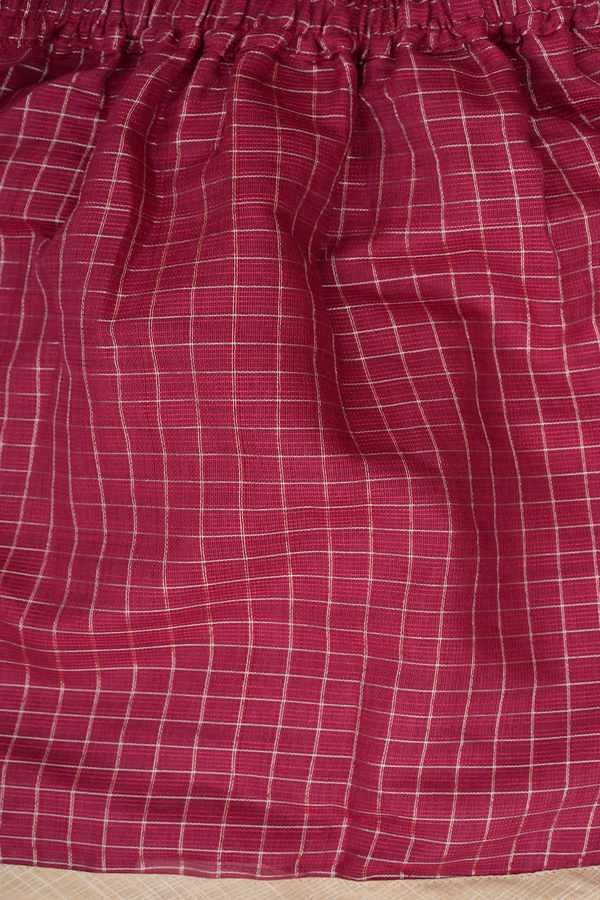 Peacock Design Brown And Red Readymade Pavadai Sattai