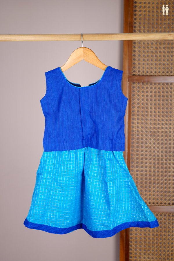 Peacock Design Shades Of Blue Readymade Pavadai Sattai