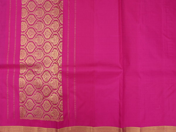Peacock Design Tissue Green Kanchipuram Half Saree Material