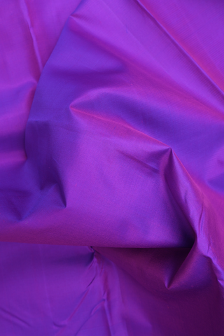 Peacock Zari Border Plain Purple Kanchipuram Silk Saree