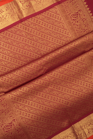 Peacock Zari Buttis Royal Blue Kanchipuram Silk Saree