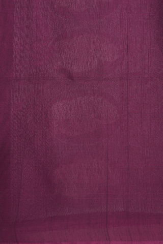 Peacock Zari Motifs Indigo Blue Kora Silk Cotton Saree
